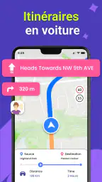 GPS, cartes, navigation vocale screenshot