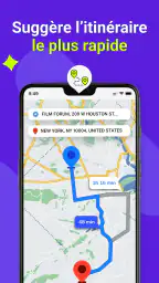 GPS, cartes, navigation vocale screenshot