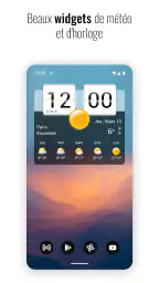 Horloge et météo Sense Flip screenshot