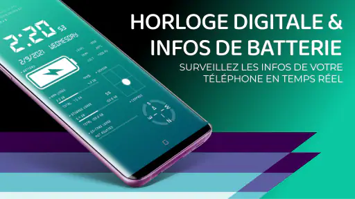 Horloge numérique fond d'écran screenshot