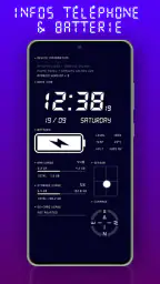 Horloge numérique fond d'écran screenshot