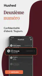 Hushed Numéro de téléphone SMS screenshot