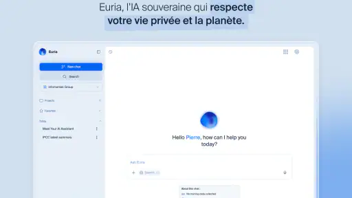 Infomaniak Euria screenshot