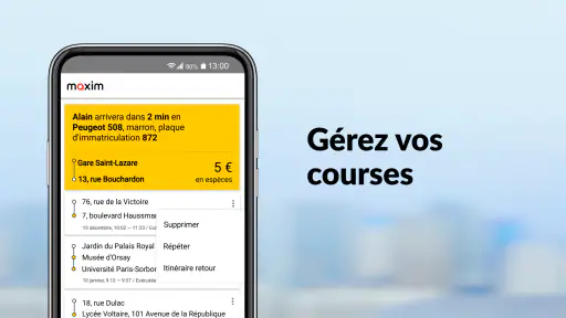 maxim — commande de véhicules screenshot