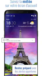 Météo et horloge transparent screenshot