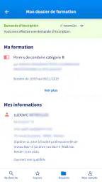 Mon compte formation screenshot