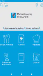Monash University FODMAP diet screenshot