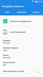 Navigation Gestures screenshot