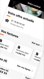 Orange Pro, espace client pro screenshot