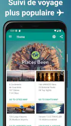 Places Been - Carte de voyage screenshot