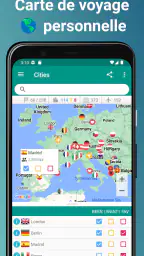Places Been - Carte de voyage screenshot