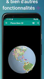 Places Been - Carte de voyage screenshot