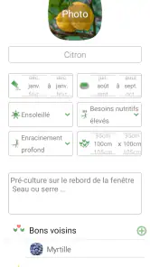 Planificateur de légumes screenshot
