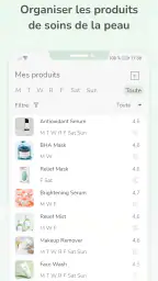 Routine de soins de la peau screenshot