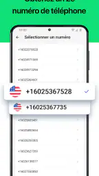 Second numéro de téléphone screenshot