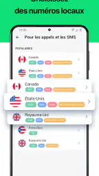 Second numéro de téléphone screenshot