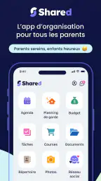Shared, organisation famille screenshot