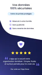 Shared, organisation famille screenshot