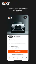 SIXT. rent. share. ride. plus. screenshot