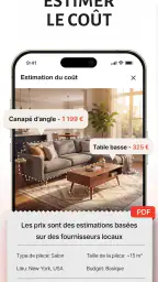 SnapHome Design Estimate Coût screenshot