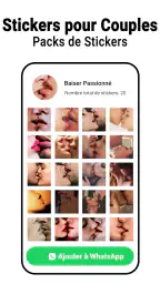 Stickers romantiques de bisous screenshot
