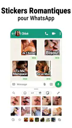 Stickers romantiques de bisous screenshot