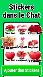 Stickers romantiques de bisous screenshot