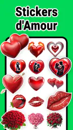 Stickers romantiques de bisous screenshot