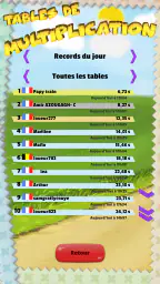 Tables de Multiplication screenshot