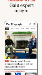 The Telegraph UK Latest News screenshot