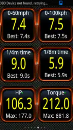 Torque Pro (OBD2 / voiture) screenshot