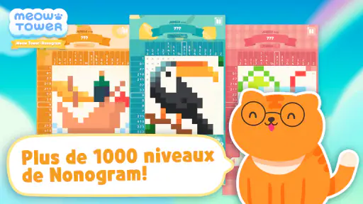 Tour Miaou - Puzzle Nonogramme screenshot