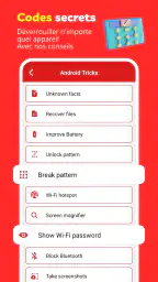 Tous les codes Android screenshot
