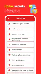 Tous les codes Android screenshot