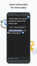 Transcription instantanée screenshot