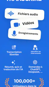 Transcrire audio en texte screenshot