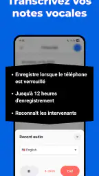 Transcrire audio en texte screenshot