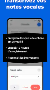 Transcrire audio en texte screenshot