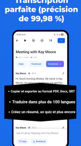 Transcrire audio en texte screenshot