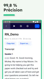 Transcrire audio en texte screenshot