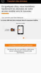 Transfert des données screenshot