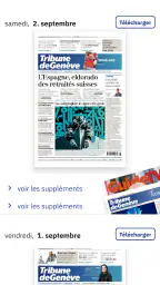 Tribune de Genève, le journal screenshot