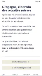Tribune de Genève, le journal screenshot