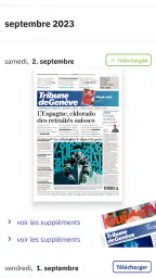 Tribune de Genève, le journal screenshot