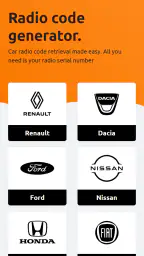 Trouver Code Autoradio screenshot