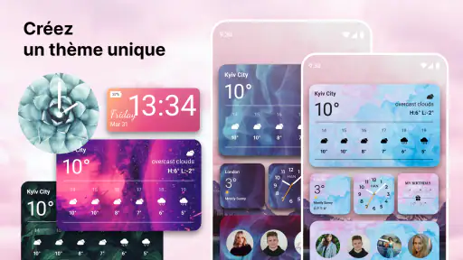 Widgets OS 18: Widgets Colorés screenshot