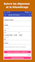 WorkLog: Feuille temps Facture screenshot