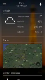 Yahoo Météo screenshot
