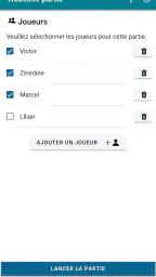 Yam's feuille de score screenshot