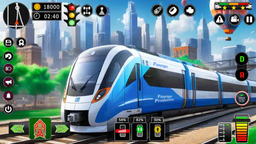 città treno sim- treno Giochi screenshot